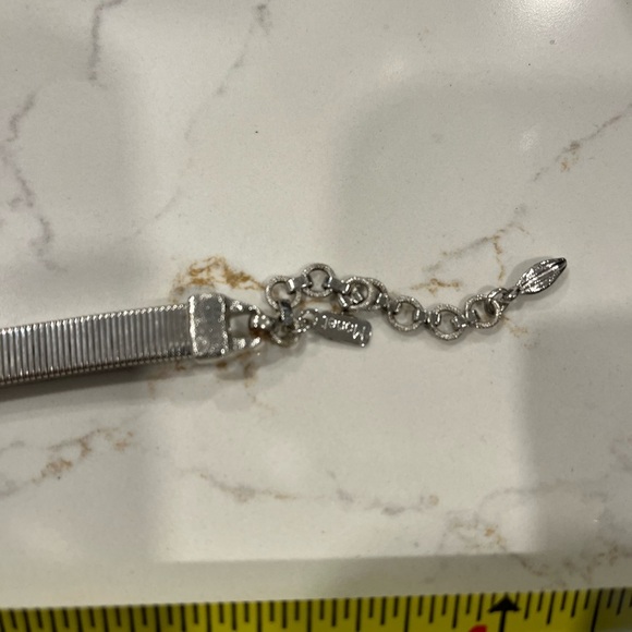 Monet Silver Herringbone Necklace - Picture 5 of 5